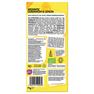 Seed and Bean - 58% Dark Lemon and Cardamom